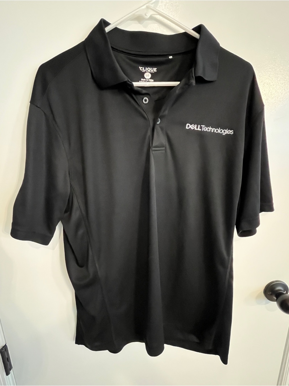 Women’s Size Large Clique Dell Technologies NVIDIA Black Polo